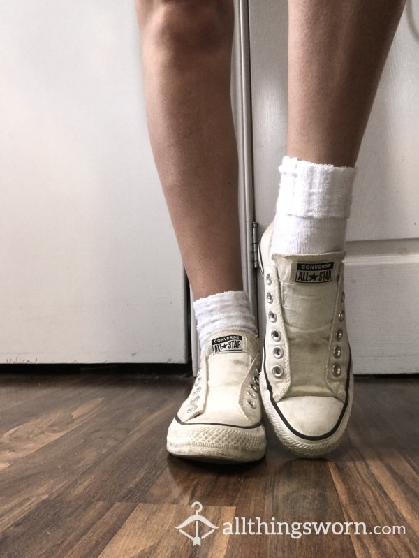 White Chucks Worn To Out