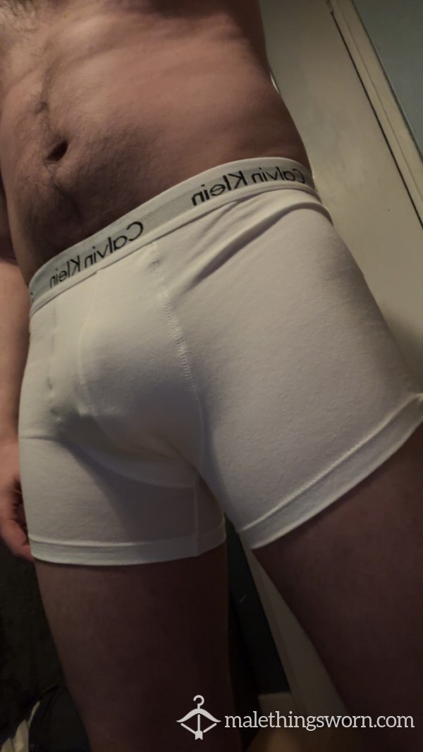 SOLD - White CK Boxers - Large