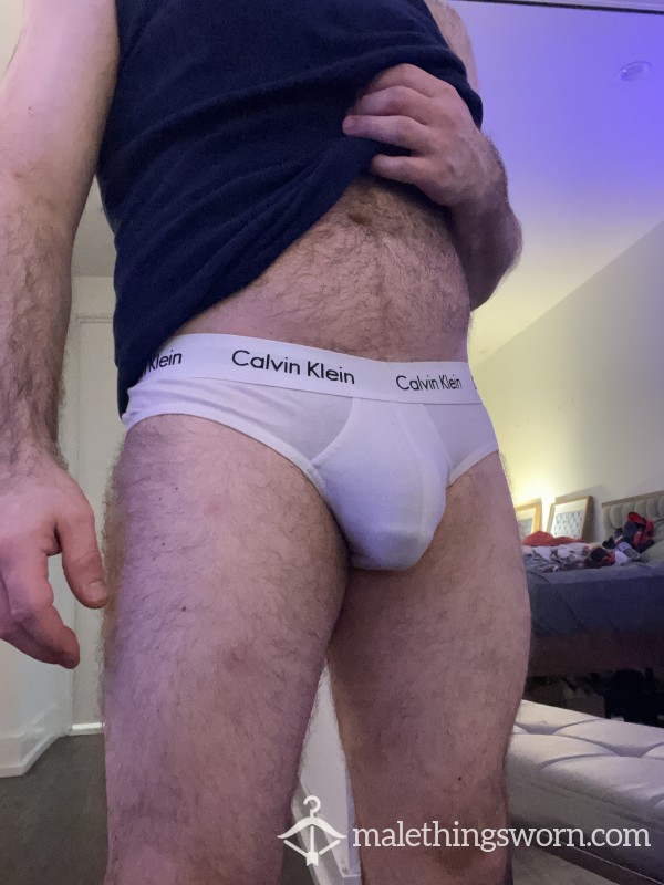 White CK Briefs Custom