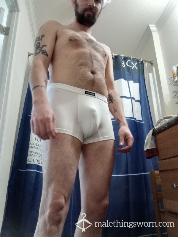 White Contour Pouch Boxer Briefs