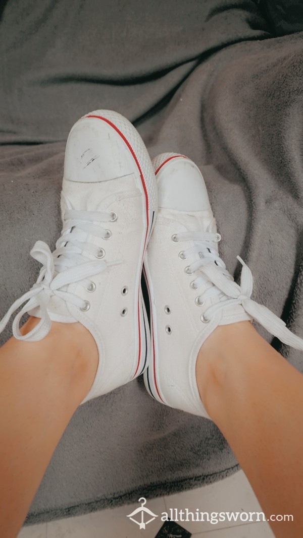 White Converse Style Pumps