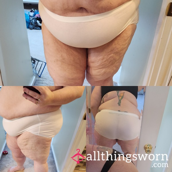 White Cotton Full Back Panties