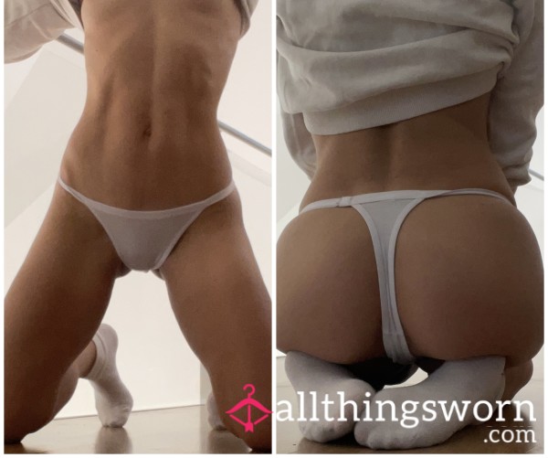 White Cotton Thong