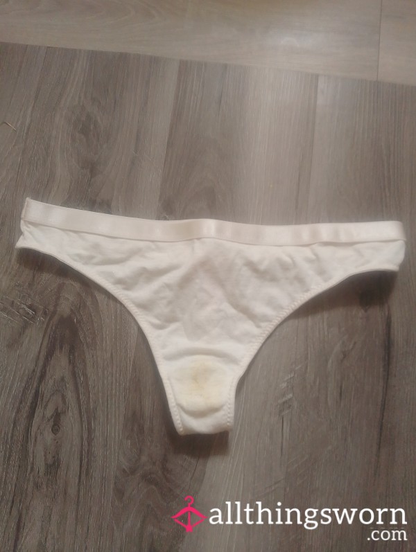 White Cotton Thongs