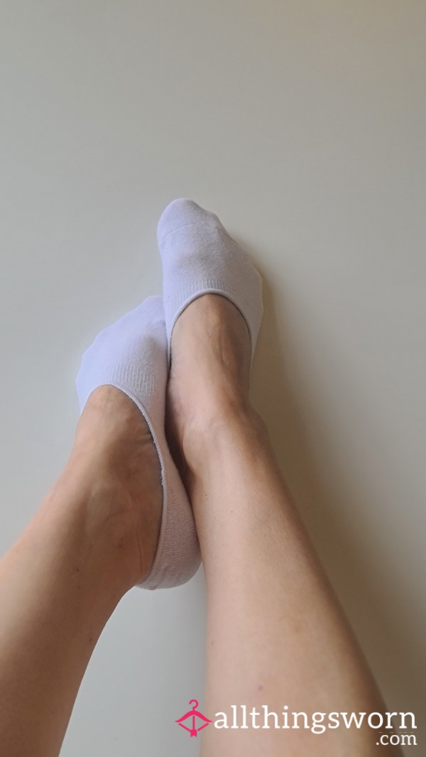 White Cotton Trainer Socks