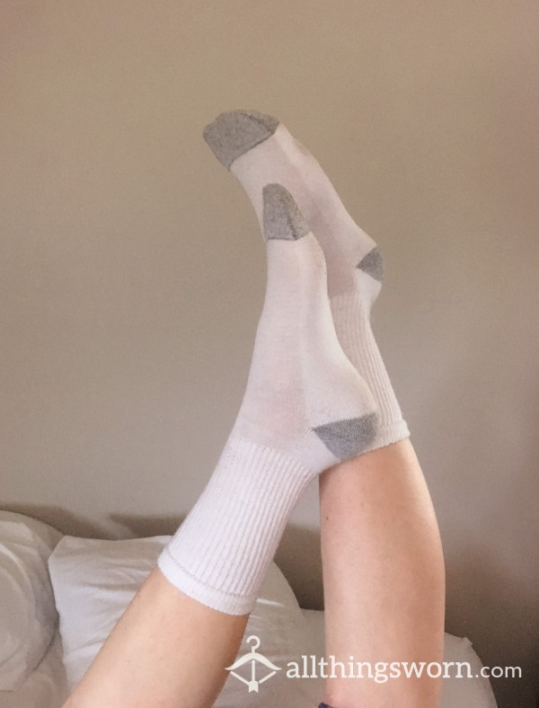 Dirty White Crew Socks