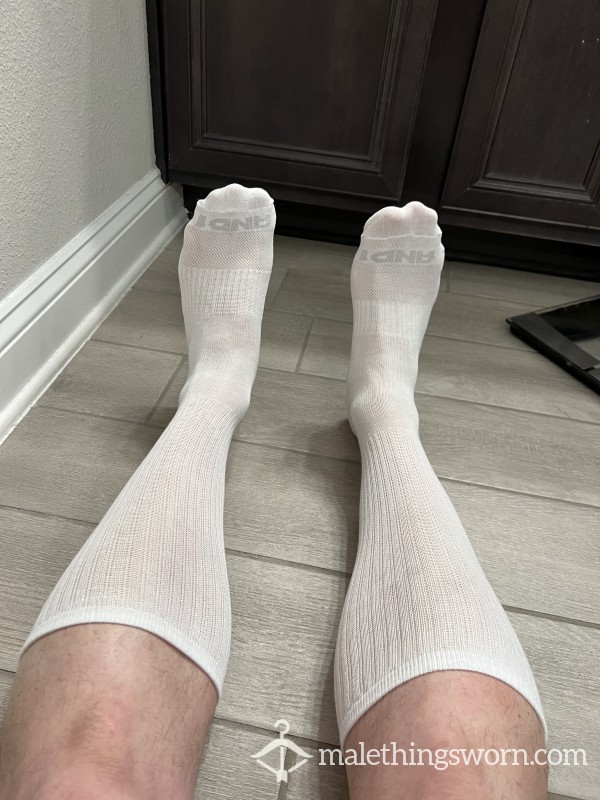 White Crew Socks