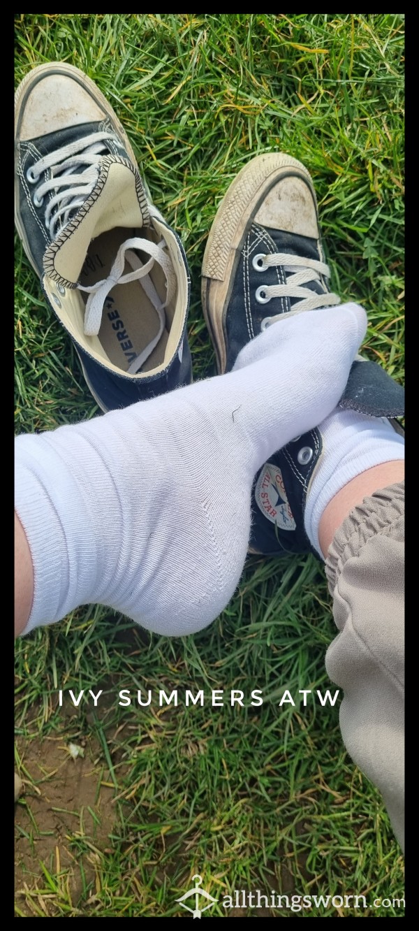 White Crew Socks