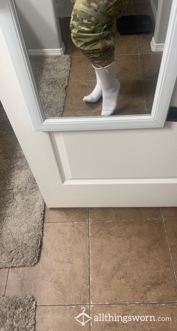 White Crew Socks