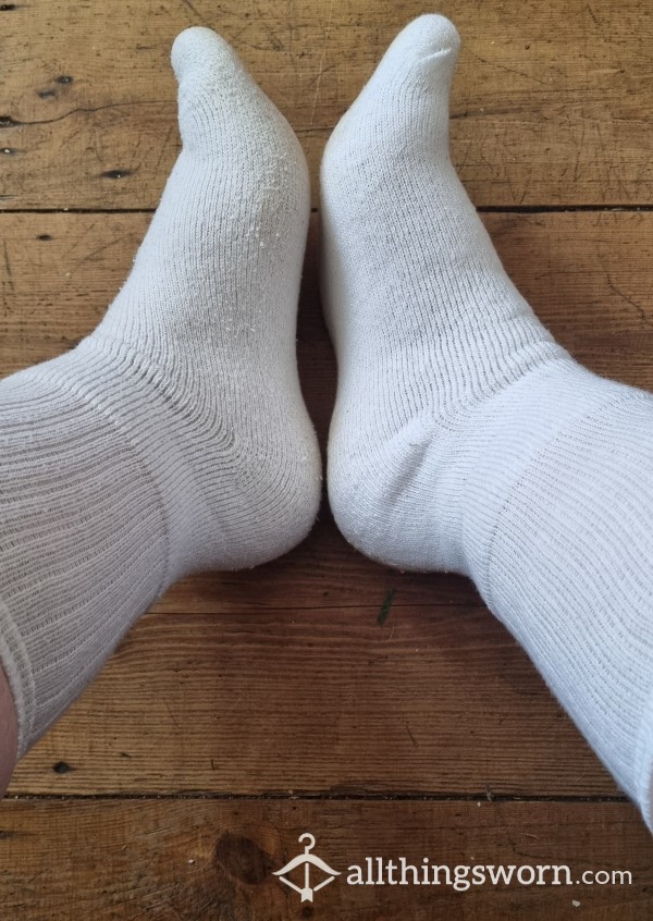 White Crew Socks