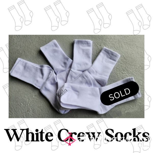 White Crew Socks