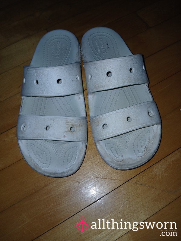 White Crocs Sandles