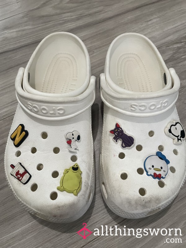 White Crocs Size 7