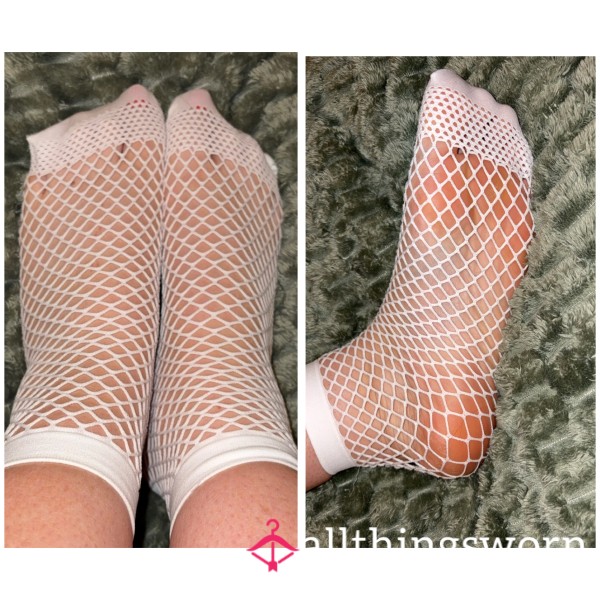 White Fishnet Socks 6