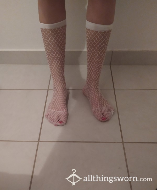 White Fishnet Socks  🧦😋