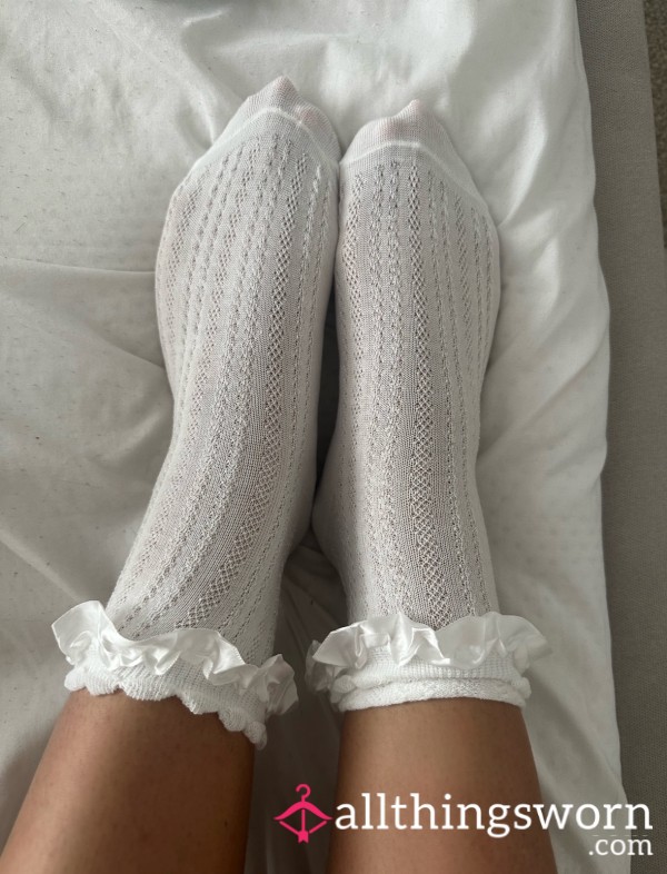 White Frilly Socks