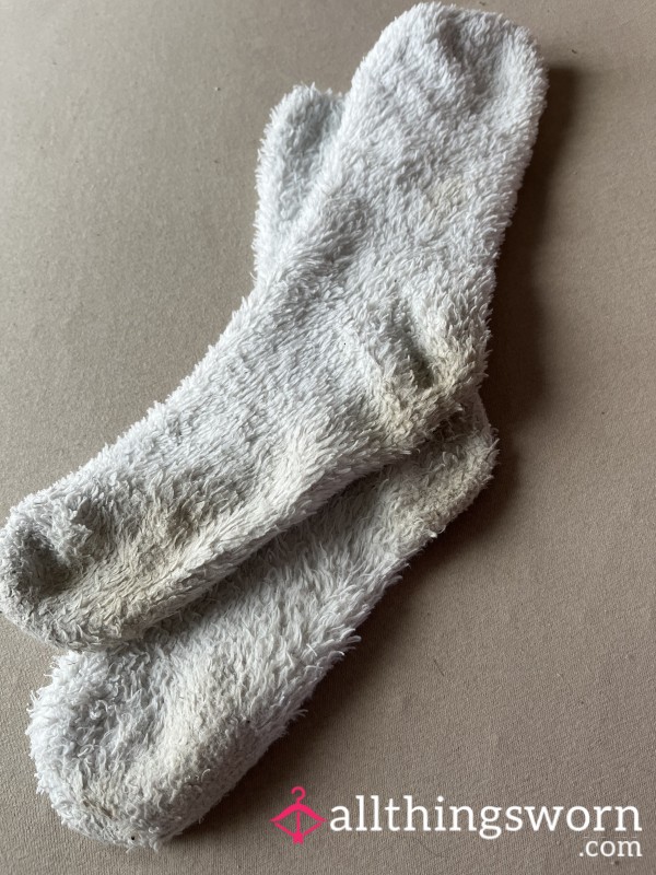 White Fuzzy Socks