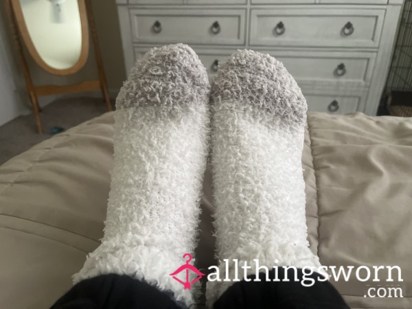 White Fuzzy Socks