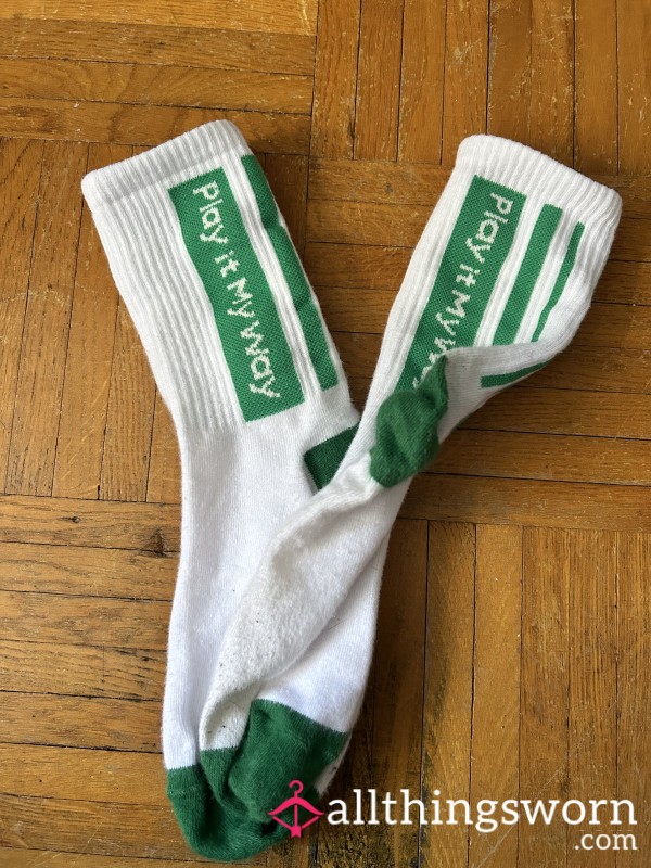 White Green Stinky Socks