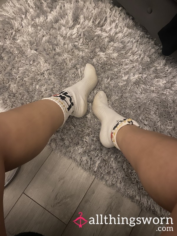 White Gym Socks Worn Today