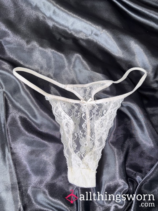 White Lace Small Thongs