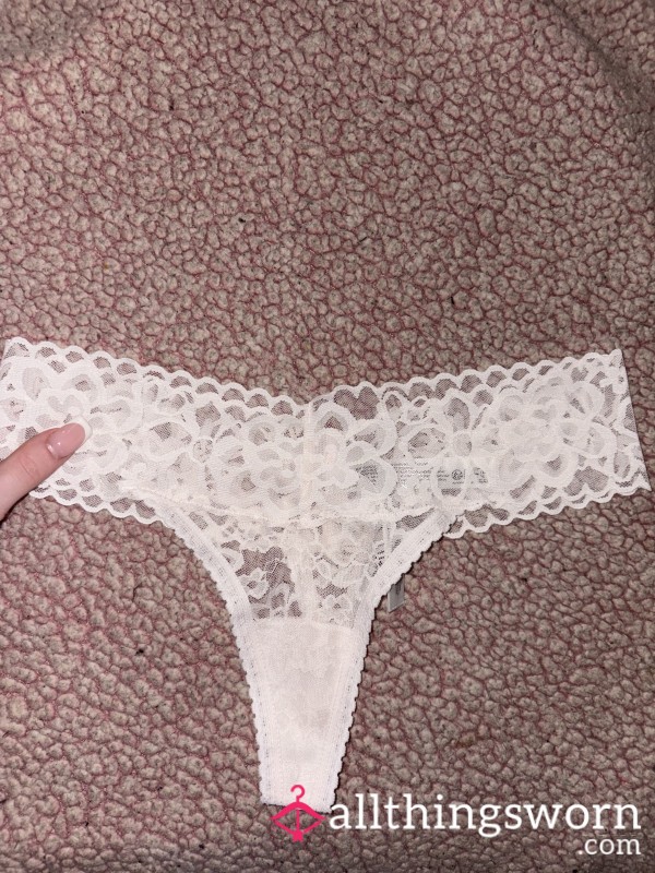 White Lace Thong 🤍