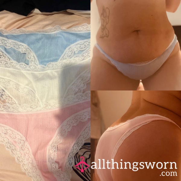 White Lace Trim Panties