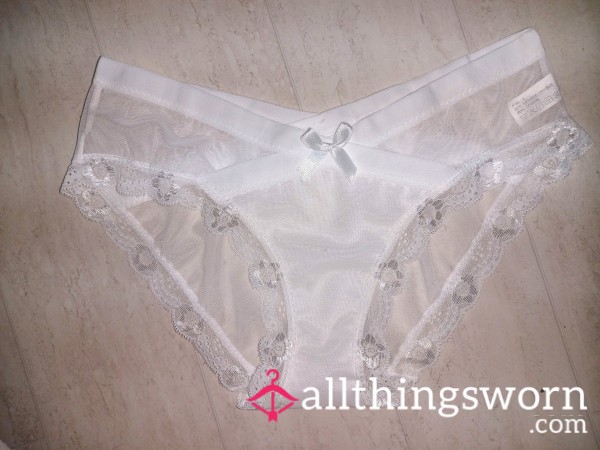 White Lacey See-through Panties  (Worn For 72 Hours, Shipping Fee Not Included)