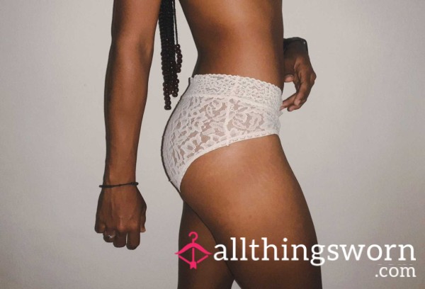 White Lacey Soft Thong