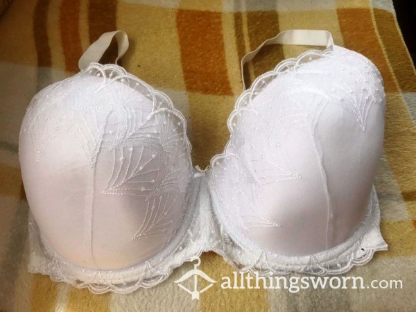 White Lacey Wired Bra, 38G