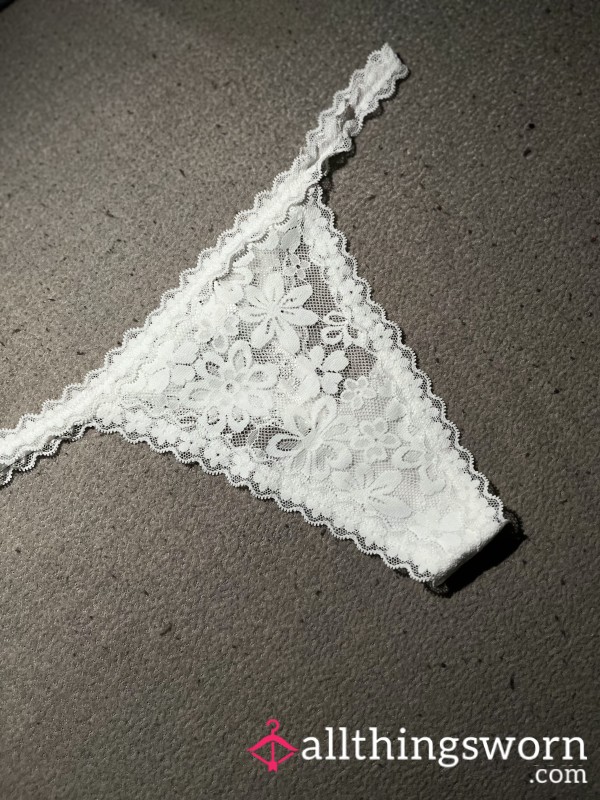 White Lingerie Thong