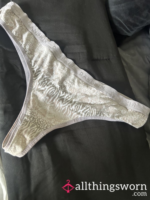 White Loved Cotton Thong