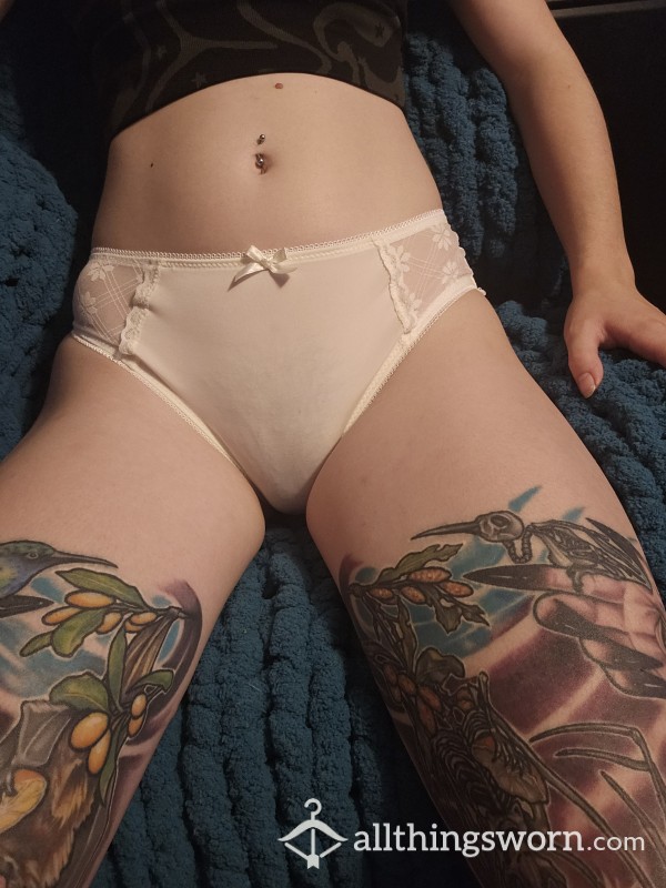 White Mesh Backed Panties