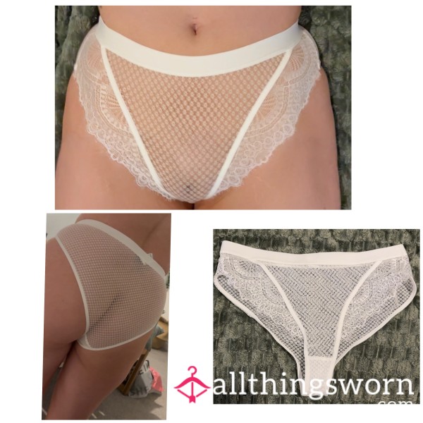 White Mesh Frill Panties 10-12