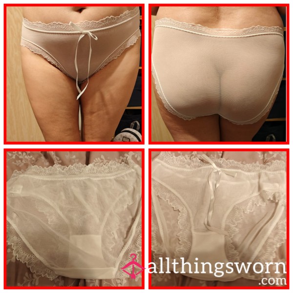 White Mesh Knickers