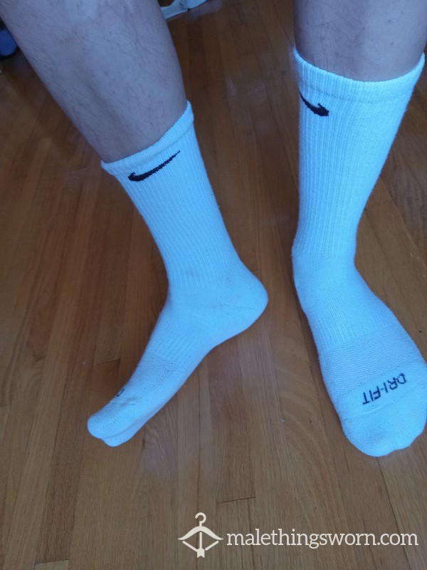 White Nike Crew Socks