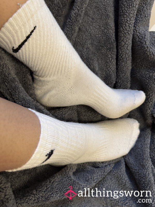 White Nike Socks