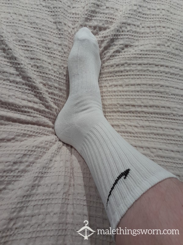 White Nike Socks By Request