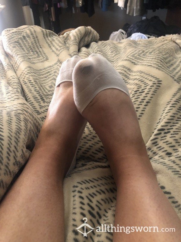 White No Show Socks 💋💋💦💦