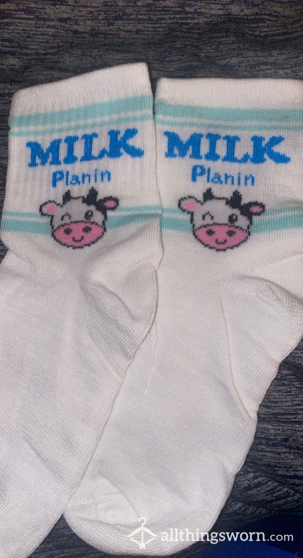 White Plain Milk Socks