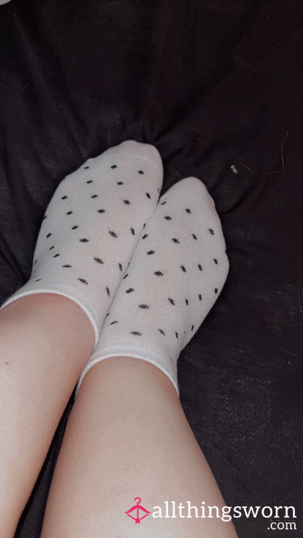 White Polka Dot Socks