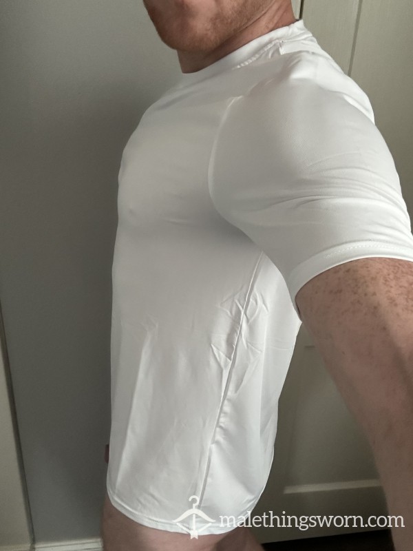 White Polyester Gym Shirt