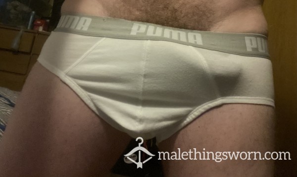 White Puma Gym Briefs