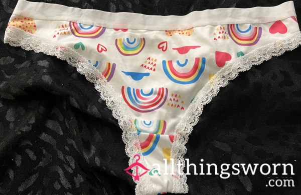 White Rainbow Thong