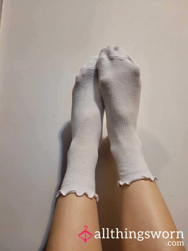 White Ruffled Socks