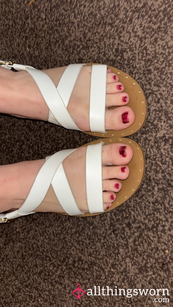 White Sandals Worn