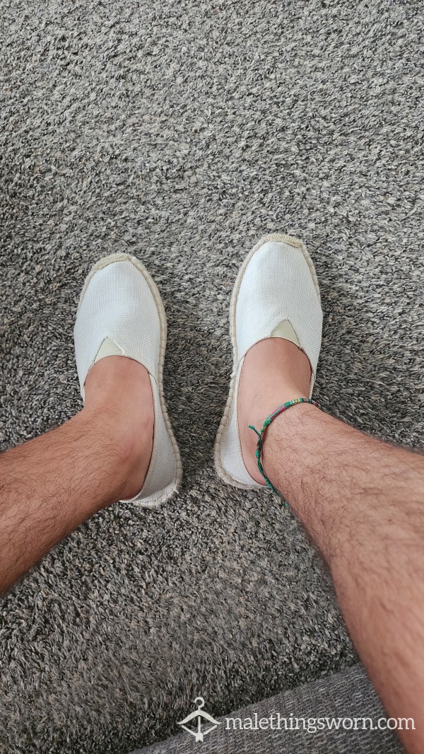 White Slip Ons