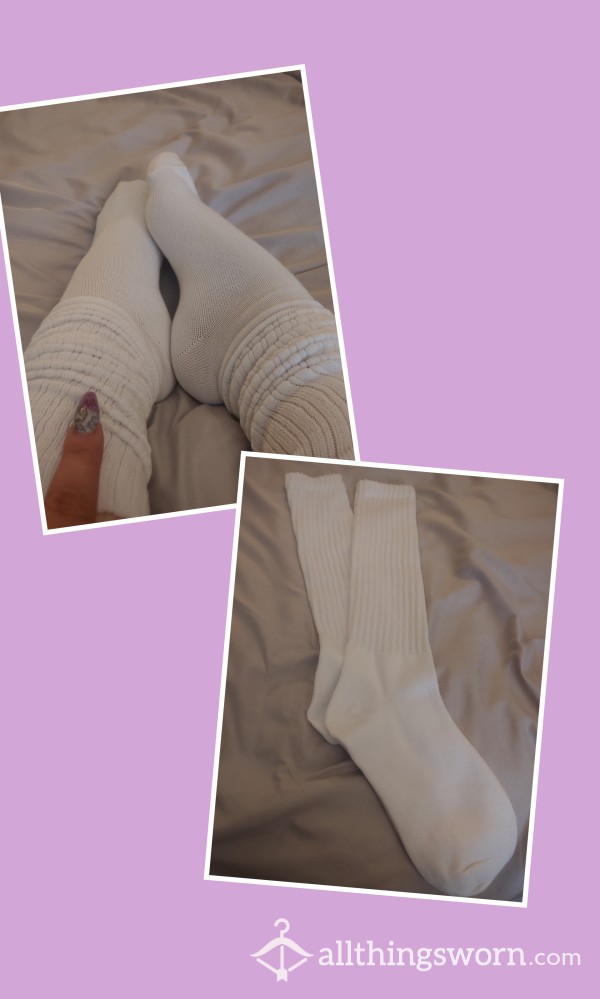 White Slouch Socks