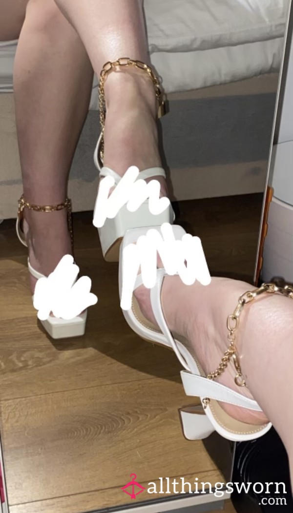 White Sl*tty Heels