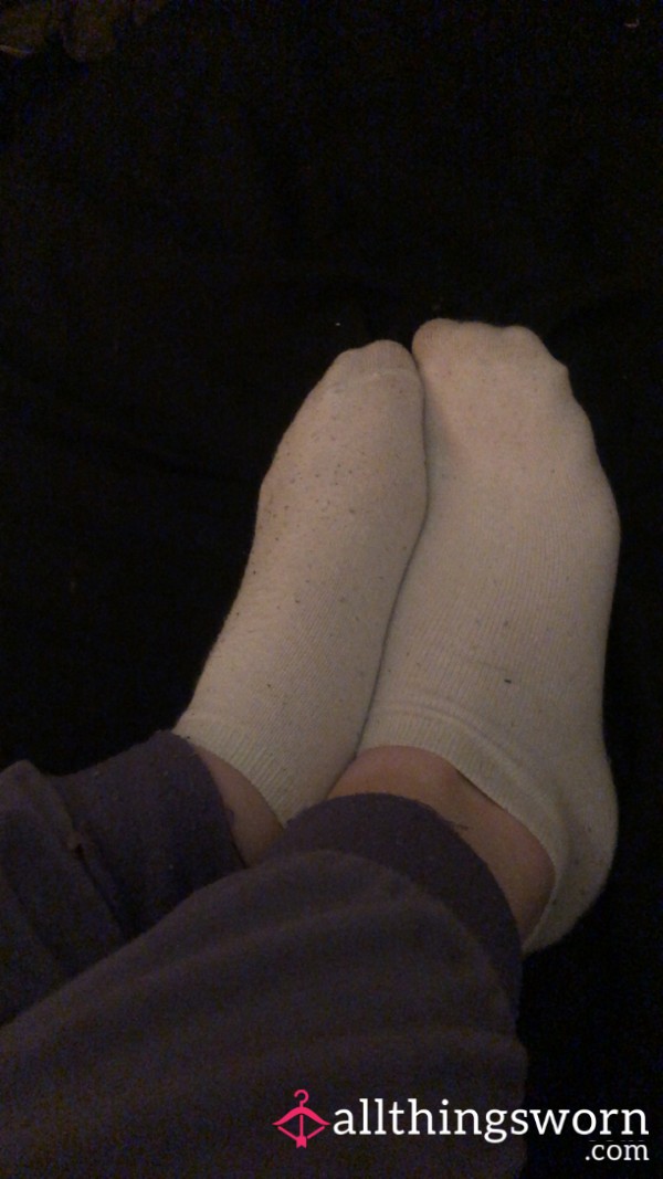 White Smelly Socks Worn For 24 Hours